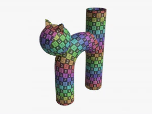 Керамічна ваза для котів 3D Модель