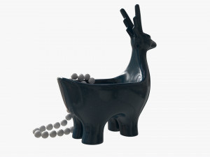 Ceramic Deer Bowl with Beads Modelo 3D