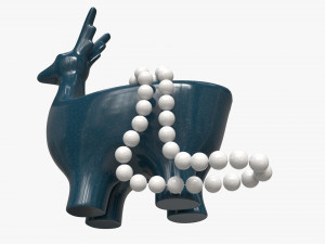 Ceramic Deer Bowl with Beads Modelo 3D
