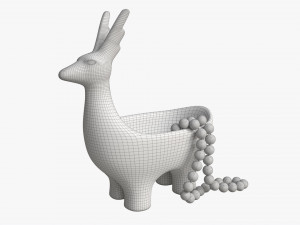Ceramic Deer Bowl with Beads Modelo 3D