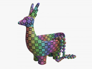 Ceramic Deer Bowl with Beads Modelo 3D