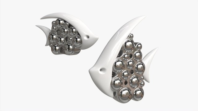 Ceramic Fish Figurines 3D Model .c4d .max .obj .3ds .fbx .stl .blend 