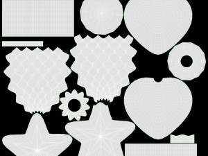 Christmas Tree Balls Set Gold Matte Modèle 3D