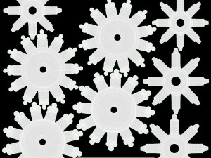 Christmas Tree Balls Set Gold Matte Modèle 3D