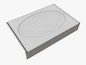Corrugated Cardboard Box with Window 01 3D Model