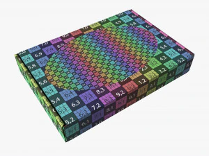Corrugated Cardboard Box with Window 01 3D Model