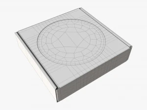 Corrugated Cardboard Box with Window 02 3D Model