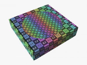 Corrugated Cardboard Box with Window 02 Modello 3D