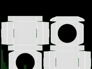 Corrugated Cardboard Box with Window 02 Modello 3D