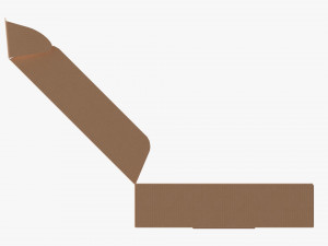 Corrugated Cardboard Box with Window 02 Open 3D Model