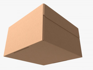 Corrugated Cardboard Box with Window 03 3D Модель