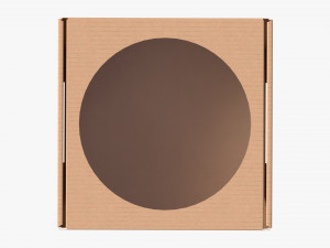 Corrugated Cardboard Box with Window 03 3D Модель