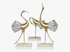 Decoratice Crane Figurines Modelo 3D