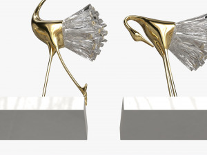 Decoratice Crane Figurines 3D 模型