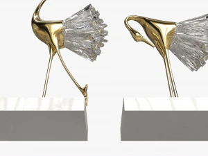 Decoratice Crane Figurines 3D Model