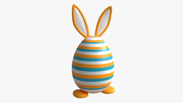 Easter Egg Rabbit-like Decorated 3D मॉडल .c4d .max .obj .3ds .fbx .stl .blend 