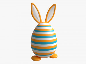 Easter Egg Rabbit-like Decorated Modelo 3D