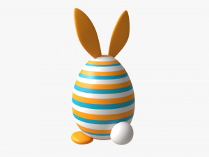 Easter Egg Rabbit-like Decorated 3D मॉडल