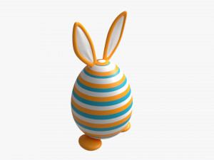 Easter Egg Rabbit-like Decorated 3D मॉडल