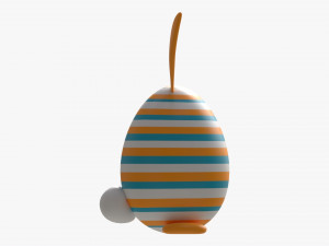 Easter Egg Rabbit-like Decorated 3D मॉडल