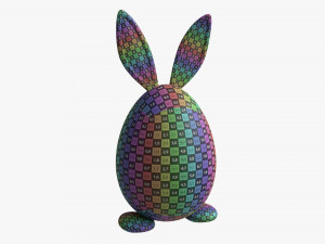 Easter Egg Rabbit-like Decorated 3D मॉडल