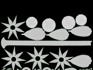 Easter Eggs in Wicker Basket Composition Model 3D