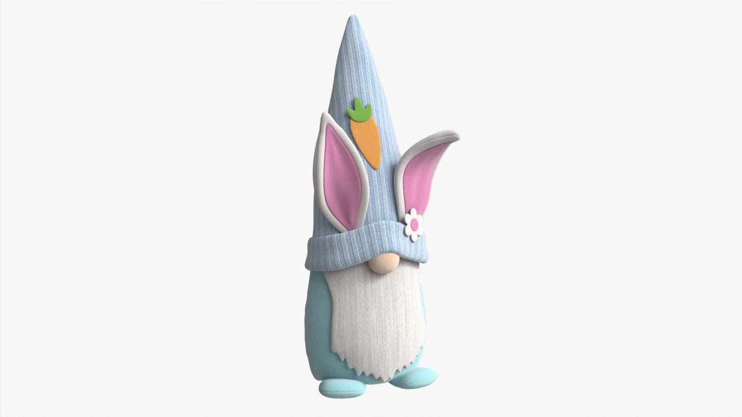 Easter Plush Doll Gnome 3D Model .c4d .max .obj .3ds .fbx .stl .blend 