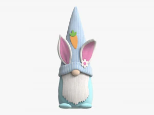 Easter Plush Doll Gnome 3D Model