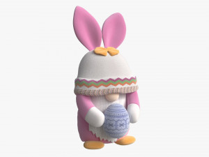 Easter Plush Doll Gnome With Egg 01 3D मॉडल