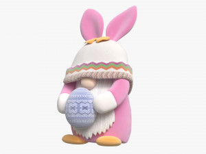 Easter Plush Doll Gnome With Egg 01 Modèle 3D