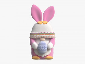 Easter Plush Doll Gnome With Egg 01 Modèle 3D