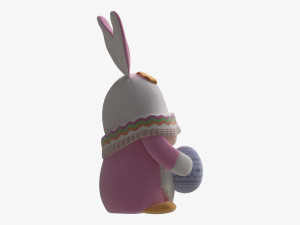Easter Plush Doll Gnome With Egg 01 Modèle 3D