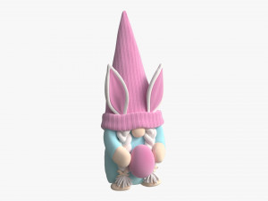 Easter Plush Doll Gnome With Egg 02 3D मॉडल