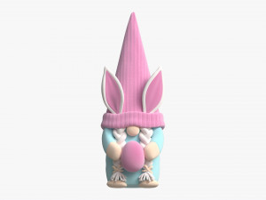 Easter Plush Doll Gnome With Egg 02 Modello 3D