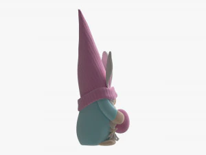 Easter Plush Doll Gnome With Egg 02 3D Model