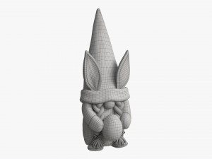 Easter Plush Doll Gnome With Egg 02 Modello 3D