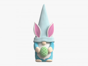 Easter Plush Doll Gnome With Egg 03 3D 模型