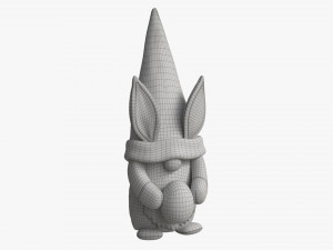 Easter Plush Doll Gnome With Egg 03 3D 模型