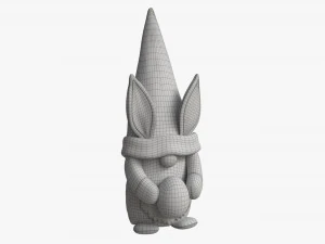 Easter Plush Doll Gnome With Egg 03 3D Model