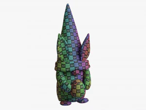 Easter Plush Doll Gnome With Egg 03 3D Model