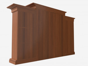Electric Fireplace Glazed Pine Jennifer Model 3D