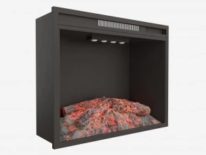 Electric Fireplace Heater Insert GZMR 3D Model