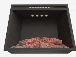 Electric Fireplace Heater Insert GZMR 3D Model