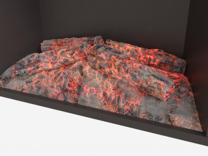Electric Fireplace Heater Insert GZMR Modello 3D