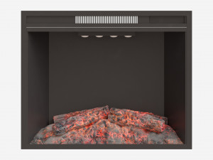 Electric Fireplace Heater Insert GZMR Modello 3D