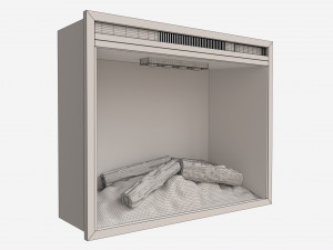 Electric Fireplace Heater Insert GZMR Modello 3D