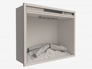 Electric Fireplace Heater Insert GZMR 3D Model