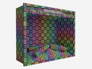 Electric Fireplace Heater Insert GZMR Modello 3D