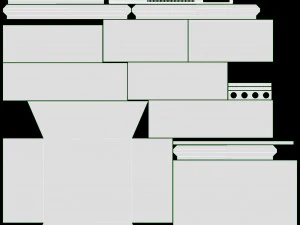 Electric Fireplace Heater Insert GZMR 3D Model