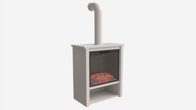 Electric Fireplace Hollis 3D-Modell .c4d .max .obj .3ds .fbx .stl .blend 